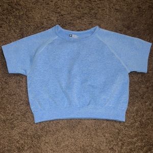 AMAZON WORKOUT TOP// SIZE S// SKY BLUE SPANDEX